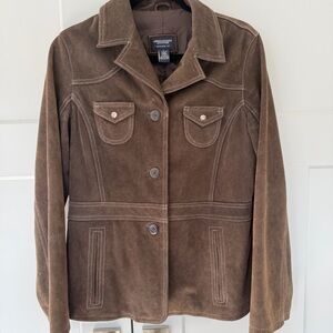 Vintage American Eagle Outfitters Dark Brown Suede Jacket